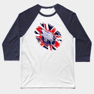 English wolf UK union jack Great Britain t-shirt Baseball T-Shirt